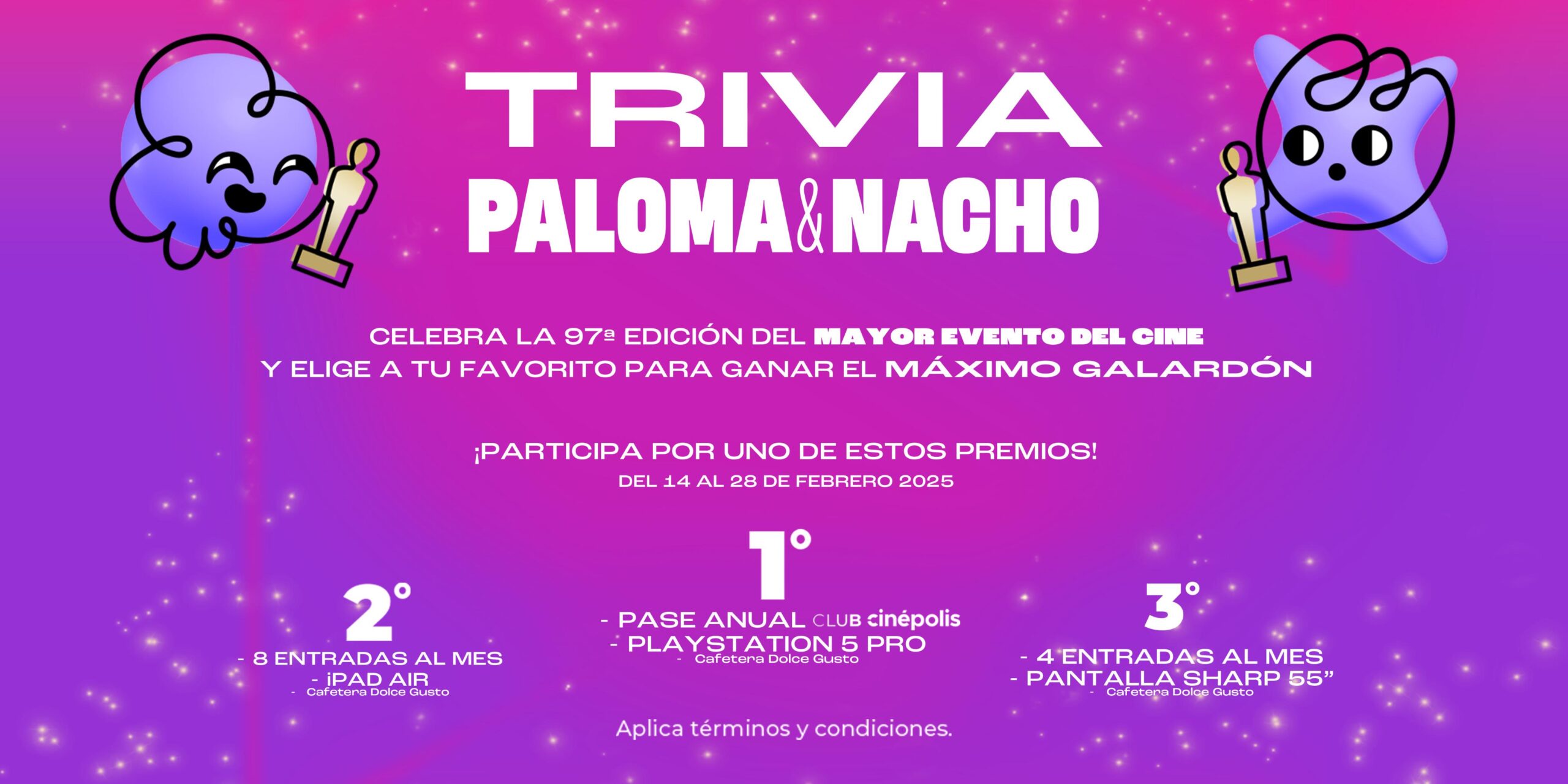 Trivia Oscar Paloma y Nacho gana TV y PS5