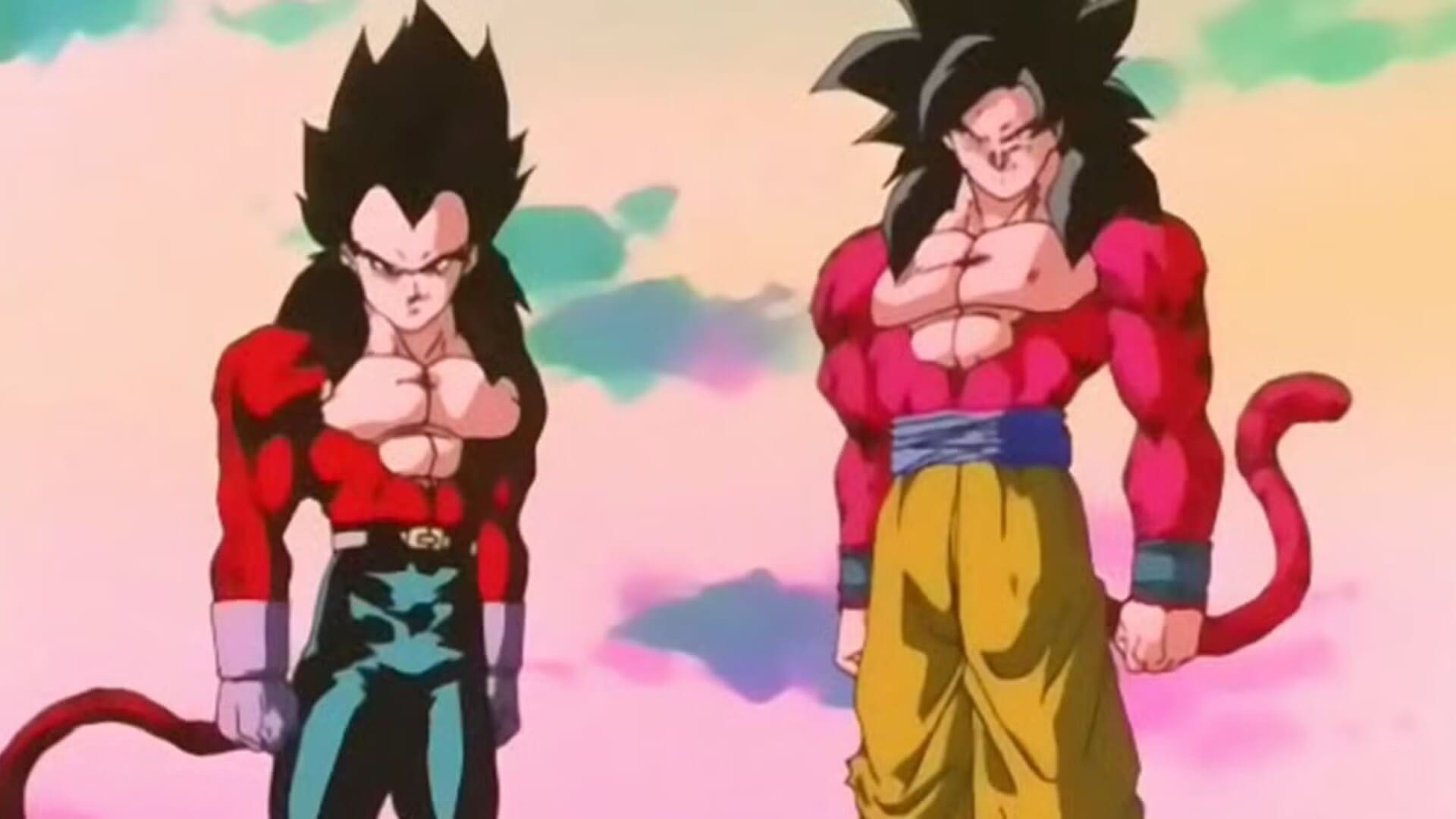 goku y vegeta super saiyajin 4