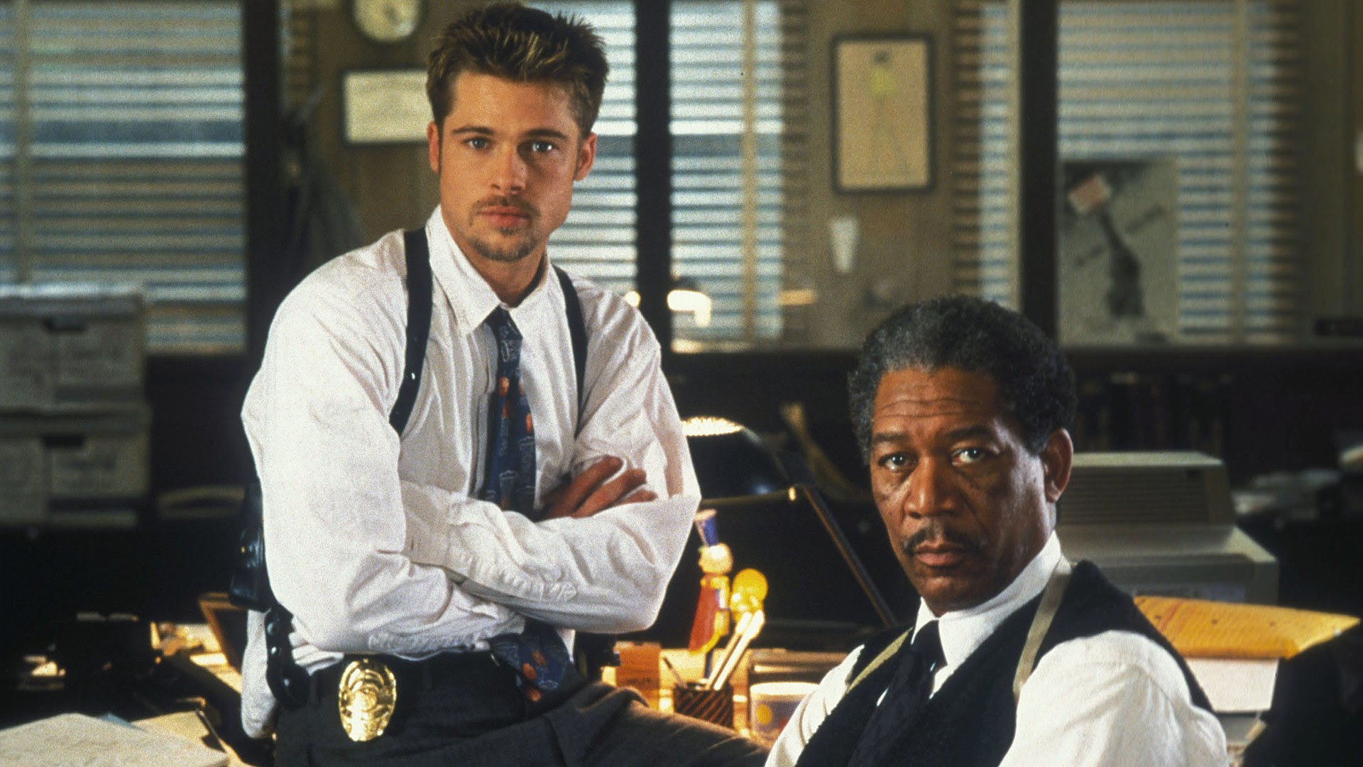 Se7en, los siete pecados capitales (1995) Morgan Freeman 
