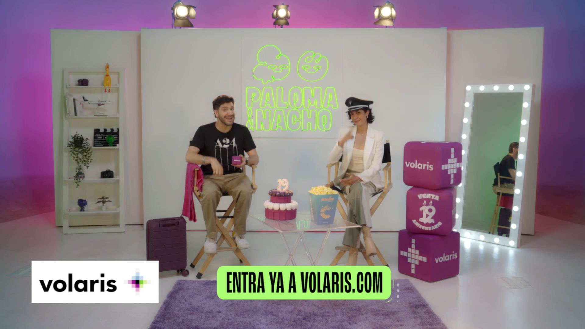 Volaris promociones Gaby Meza Héctor Trejo