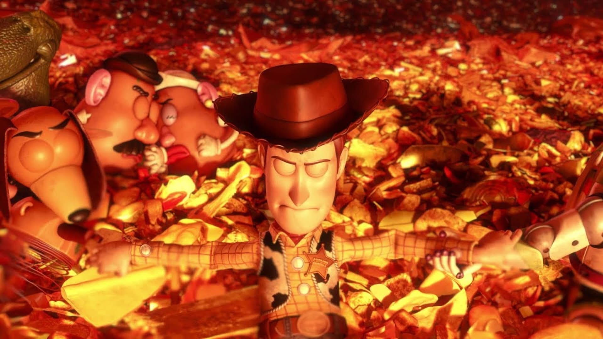 Toy Story 3 escena del incinerador