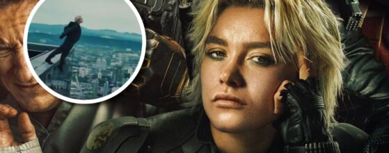 acrobacia de florence pugh en thunderbolts