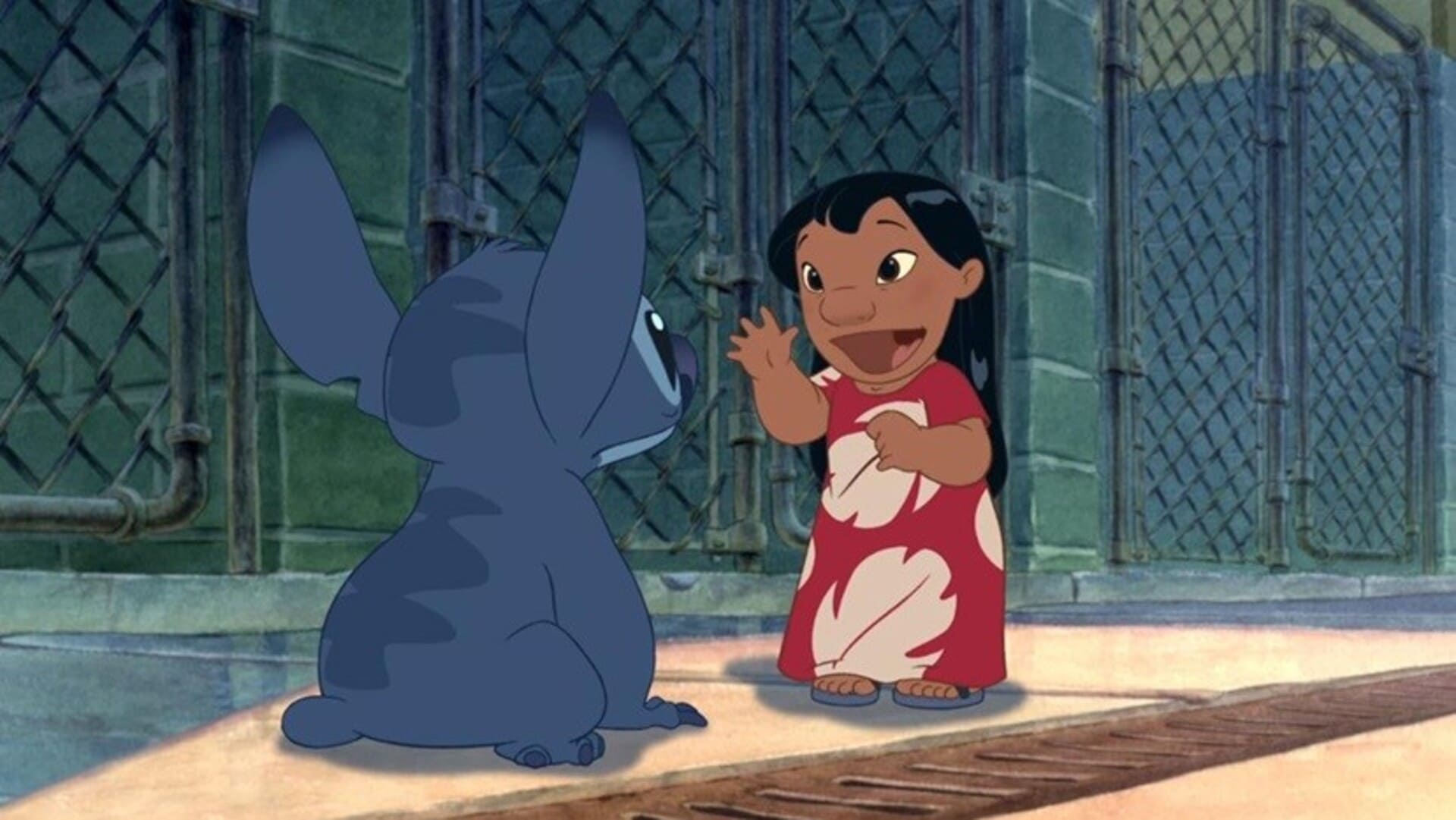 Lilo y Stitch escena de perrera