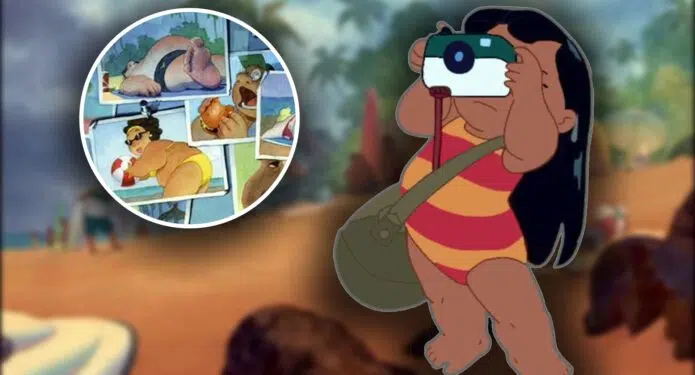 Lilo tomando fotos