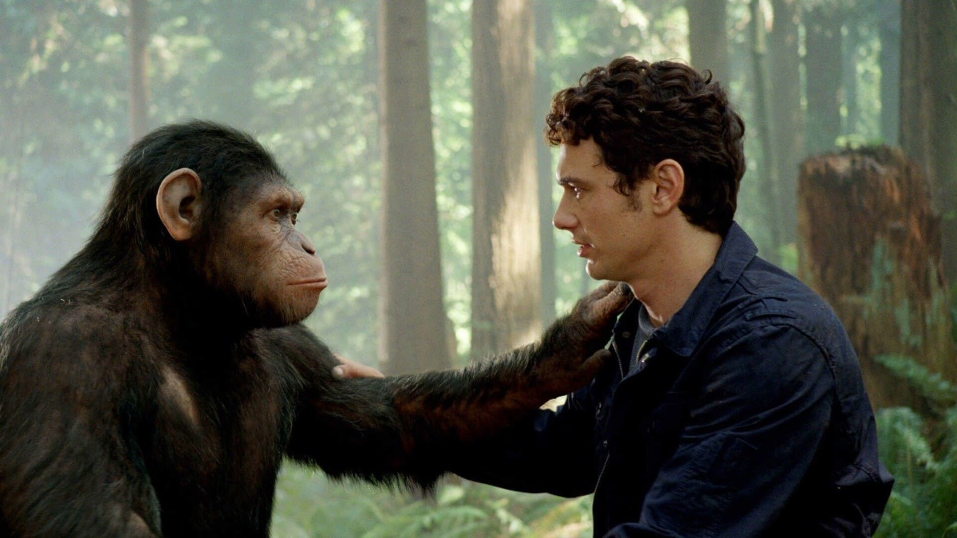 james franco en el origen del planeta de los simios