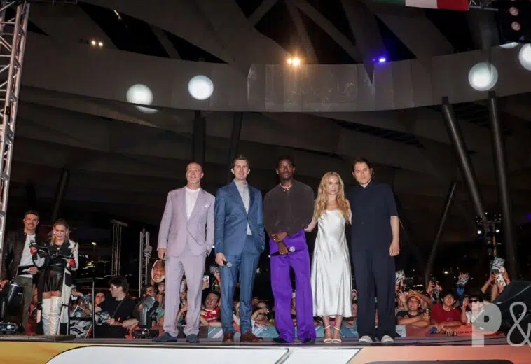 Brad Pitt y elenco de Fórmula 1 en México Toreo