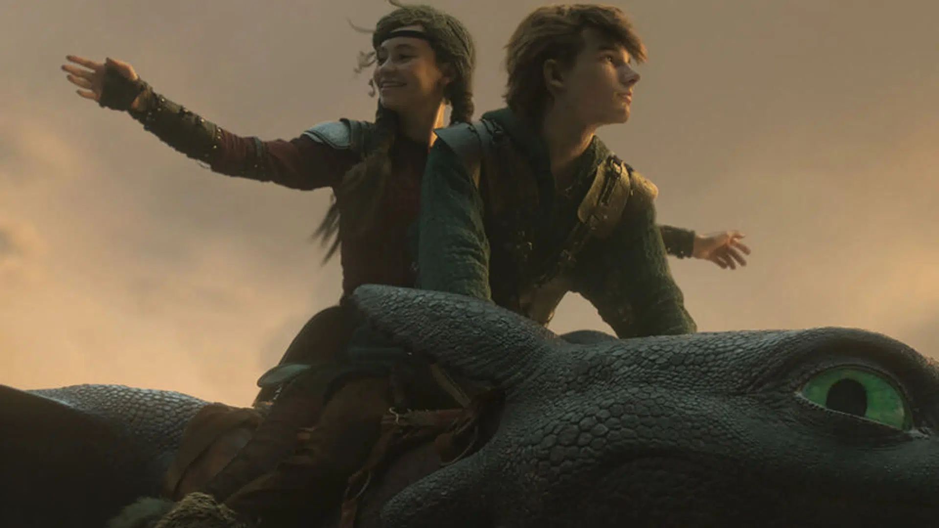Cómo entrenar a tu dragón Mason Thames y Nico Parker sobre Chimuelo