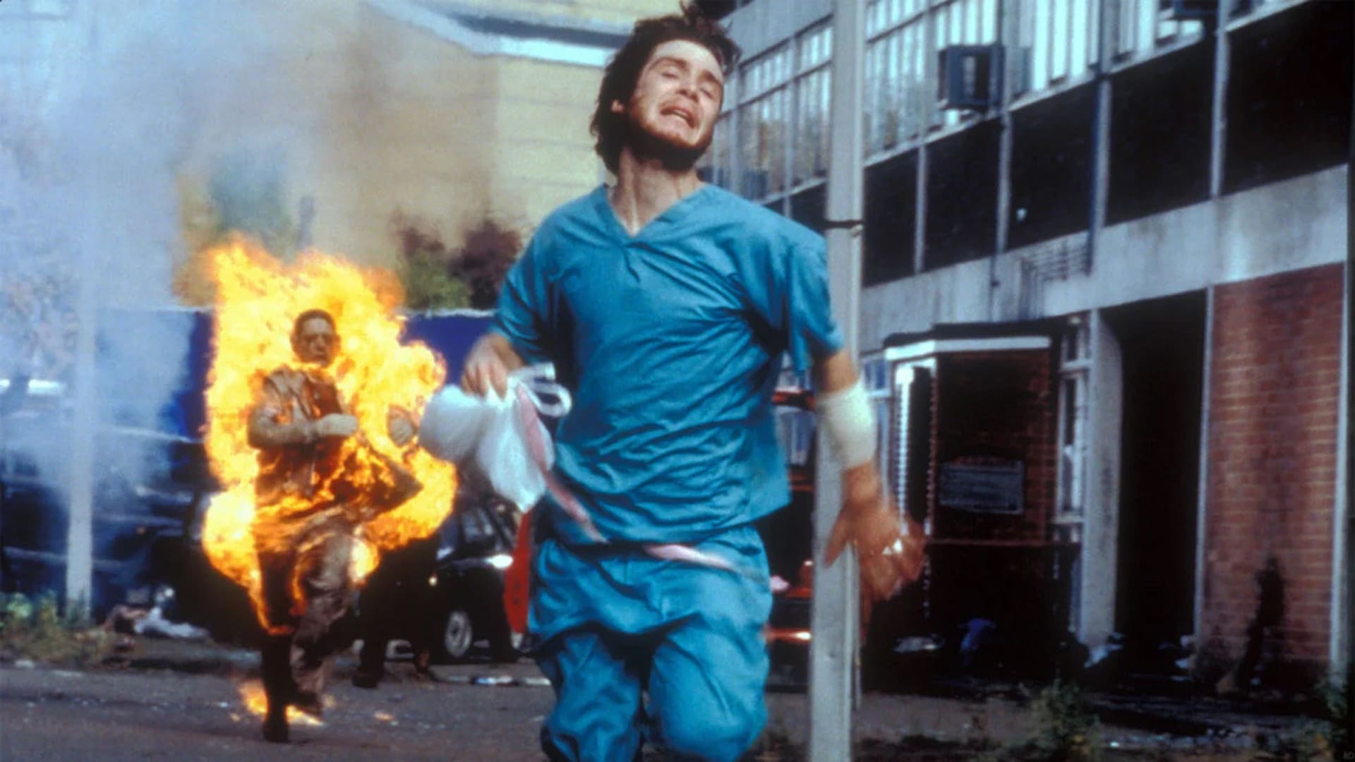 Jim huyendo del hospital