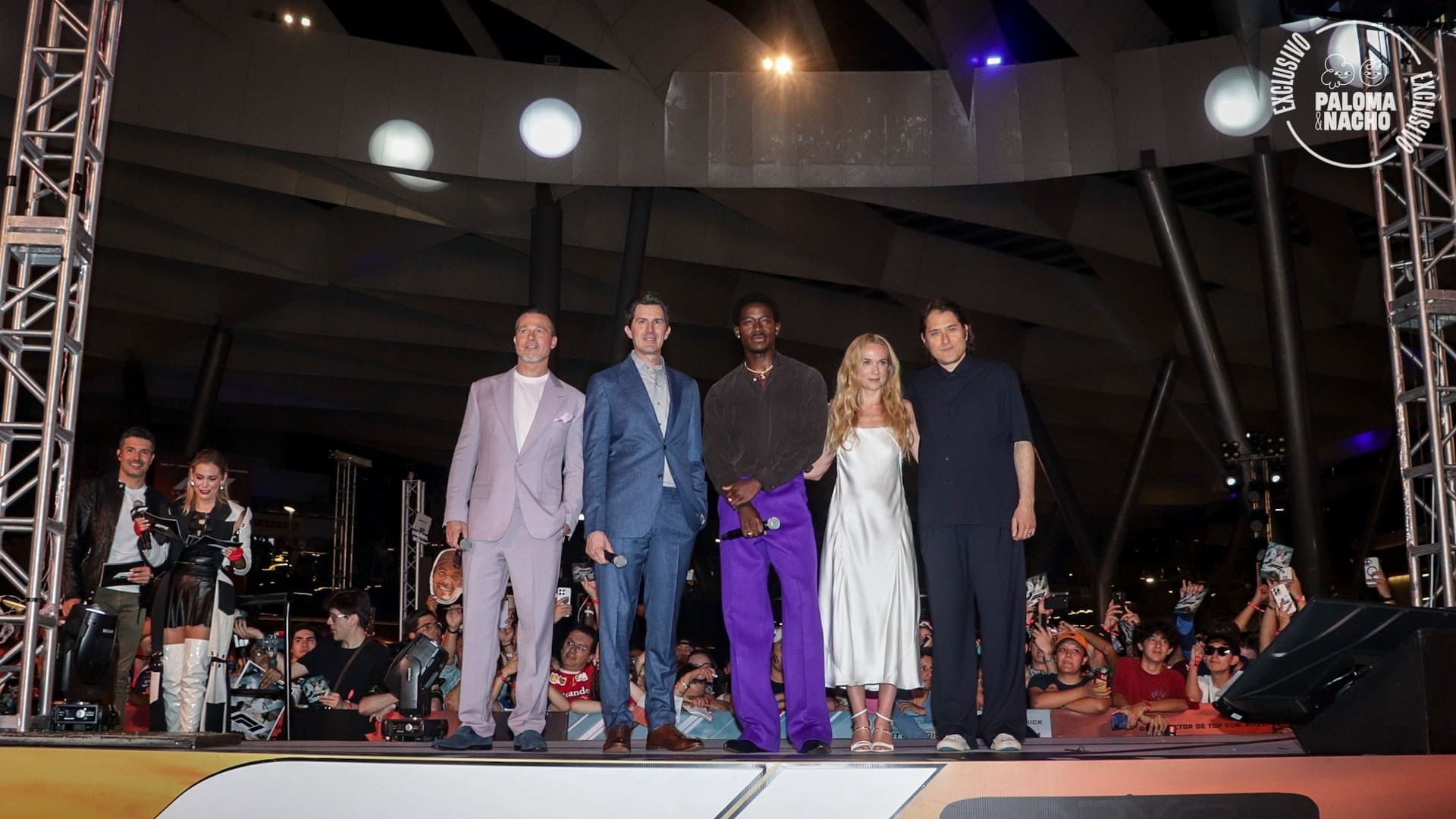 Elenco y director de F1 en la premiere de CDMX