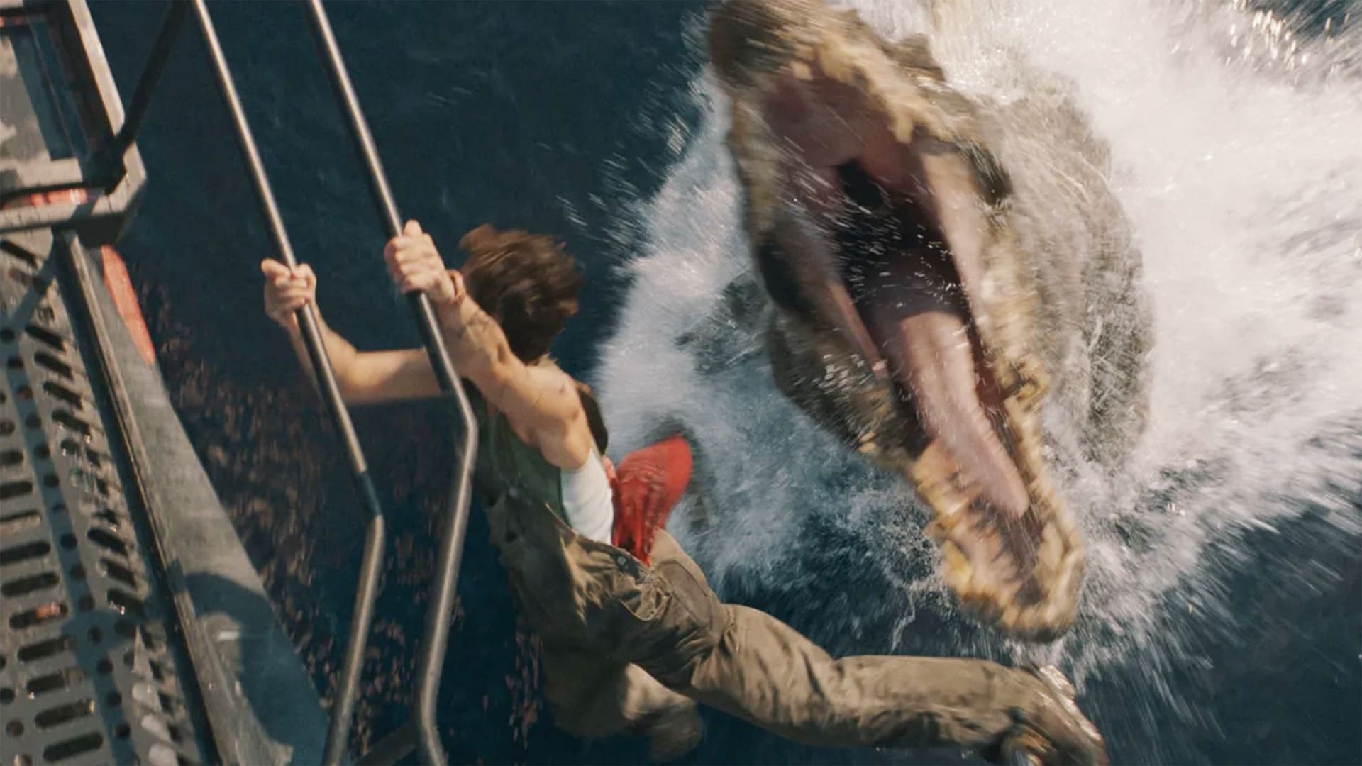 Mosasaurio ataca Jurassic World: Renace