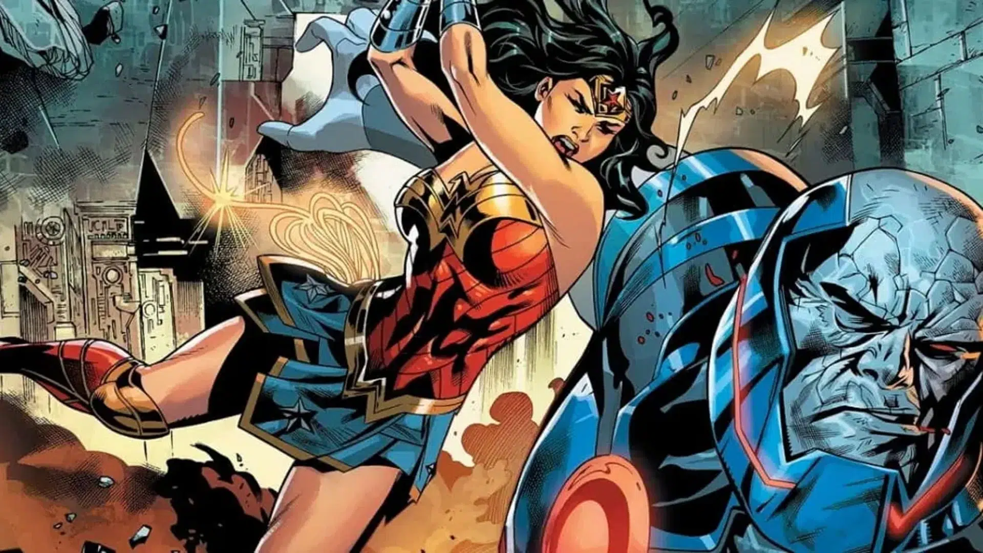 Mujer Maravilla cómic pelea