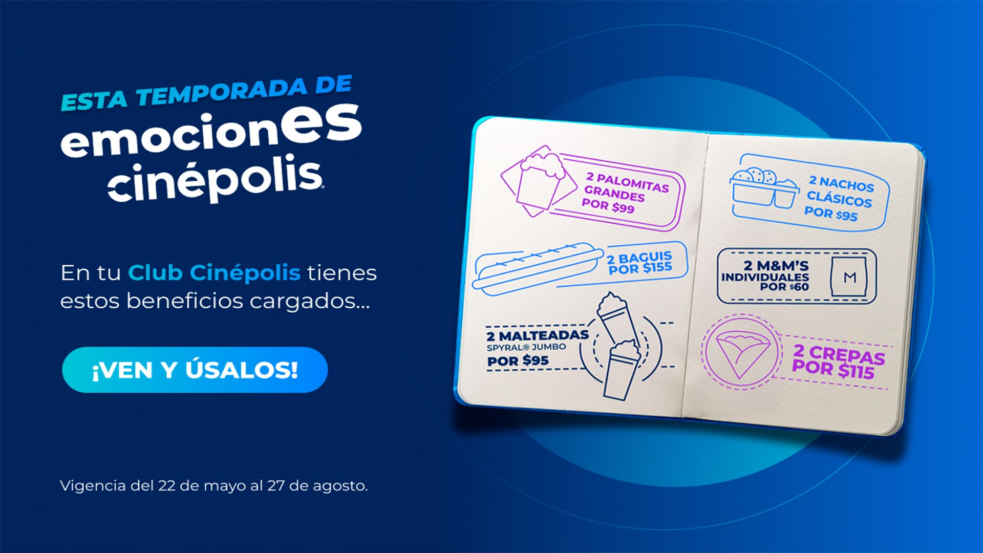Emociones Cinépolis beneficios Club Cinépolis