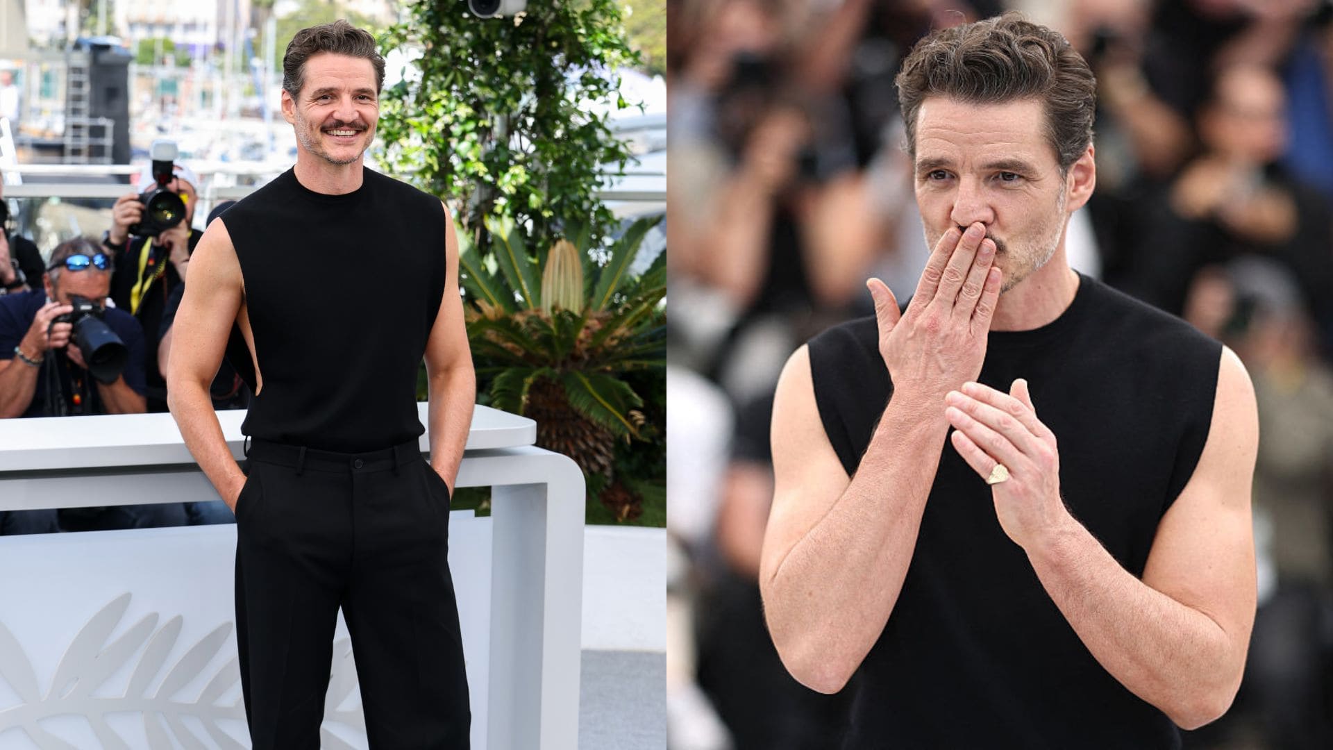 Pedro Pascal en Cannes, brazos descubiertos