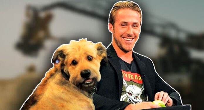 Ryan Gosling y George en entrevista.