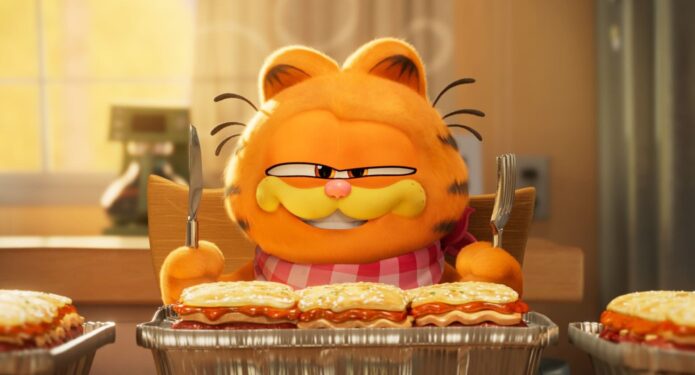 garfield con lasaña