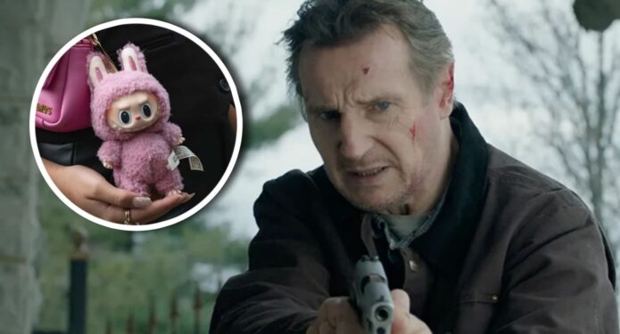 Liam Neeson conoce los Labubu