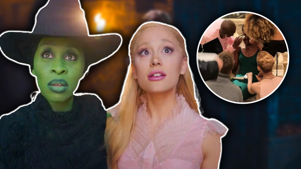 Cynthia Erivo y Ariana Grande ayudan a fan