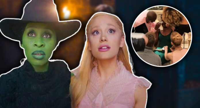 Cynthia Erivo y Ariana Grande ayudan a fan