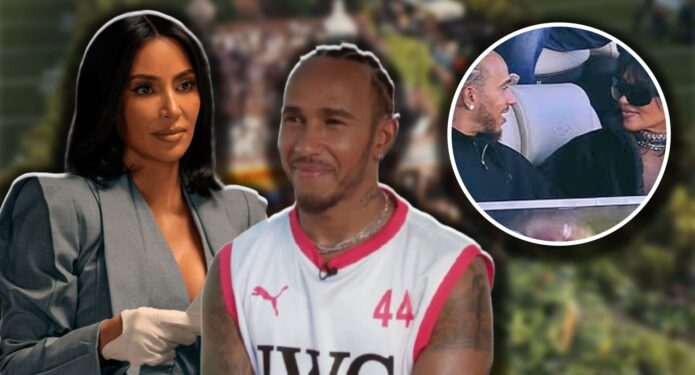 Kim Kardashian y Lewis Hamilton Super Bowl