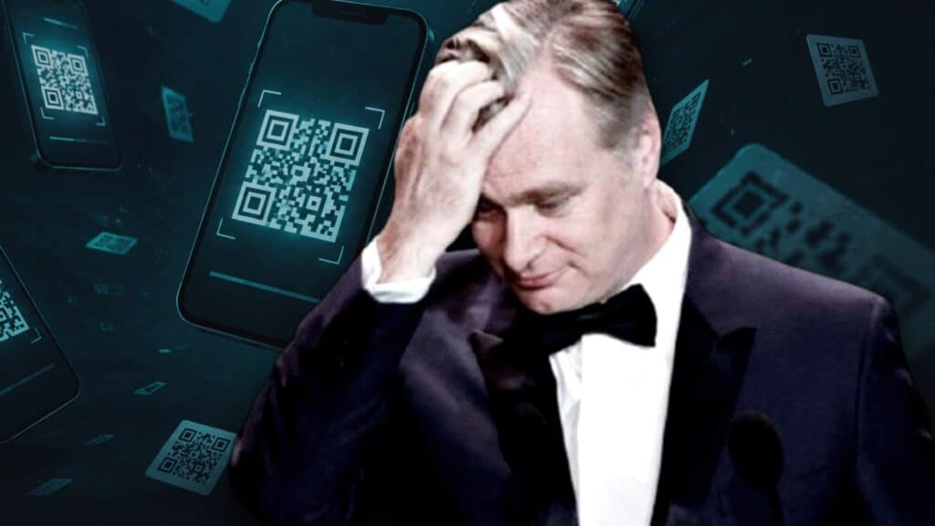 Christopher Nolan smartphones código QR