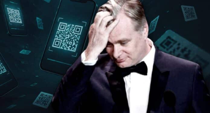 Christopher Nolan smartphones código QR