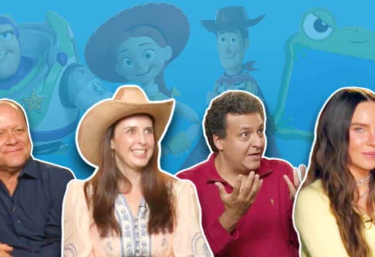 José Luis Orozco, Iran Castillo, Arturo Mercado Jr y Belinda en Toy Story 5