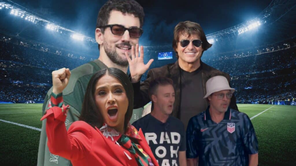 Luis Gerardo Méndez, Salma Hayek, Tom Cruise, Brad Pitt y Edward Norton, famosos en el Mundial 2026