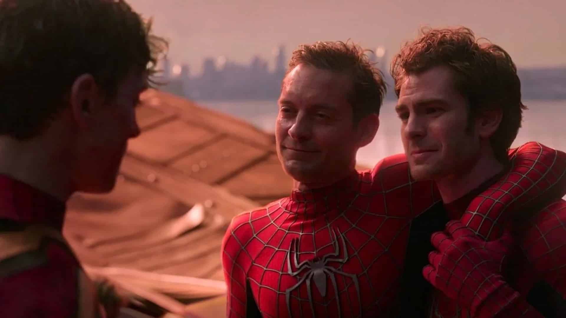 Tom Holland, Andrew Garfield y Tobey Maguire.