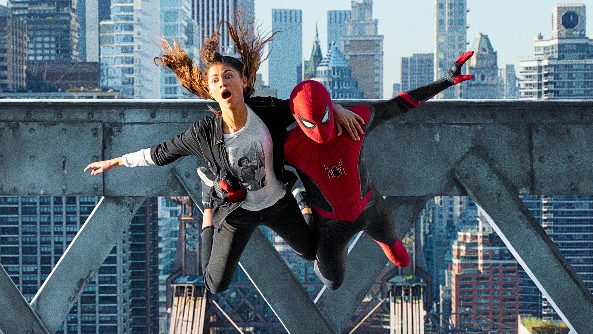 Zendaya y Tom Holland escena.