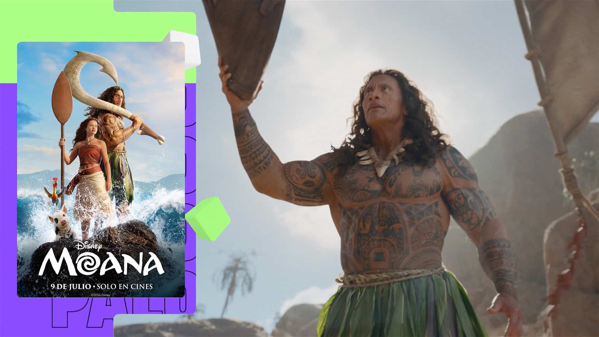 La Roca como Maui