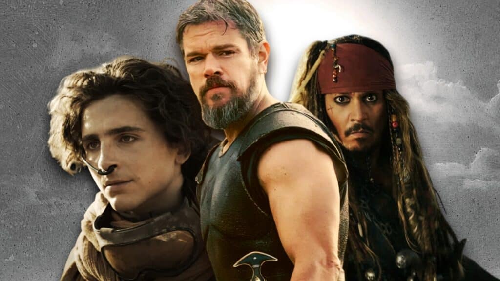 Paul Atreides, Odiseo, Jack Sparrow, una: Parte 2, La odisea y Piratas del Caribe: En el fin del mundo, Johnny Depp, Matt Damon, Timothée Chalamet