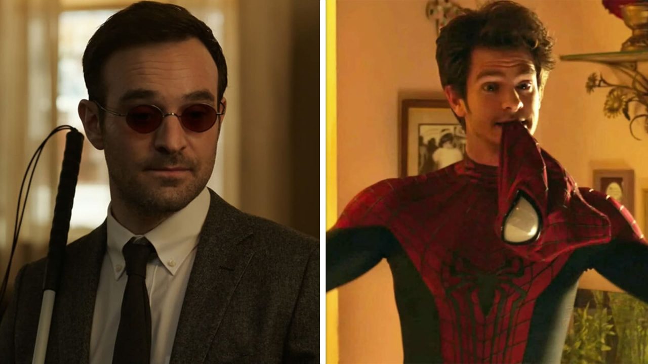 Charlie Cox y Andrew Garfield en Spider-Man: Sin camino a casa
