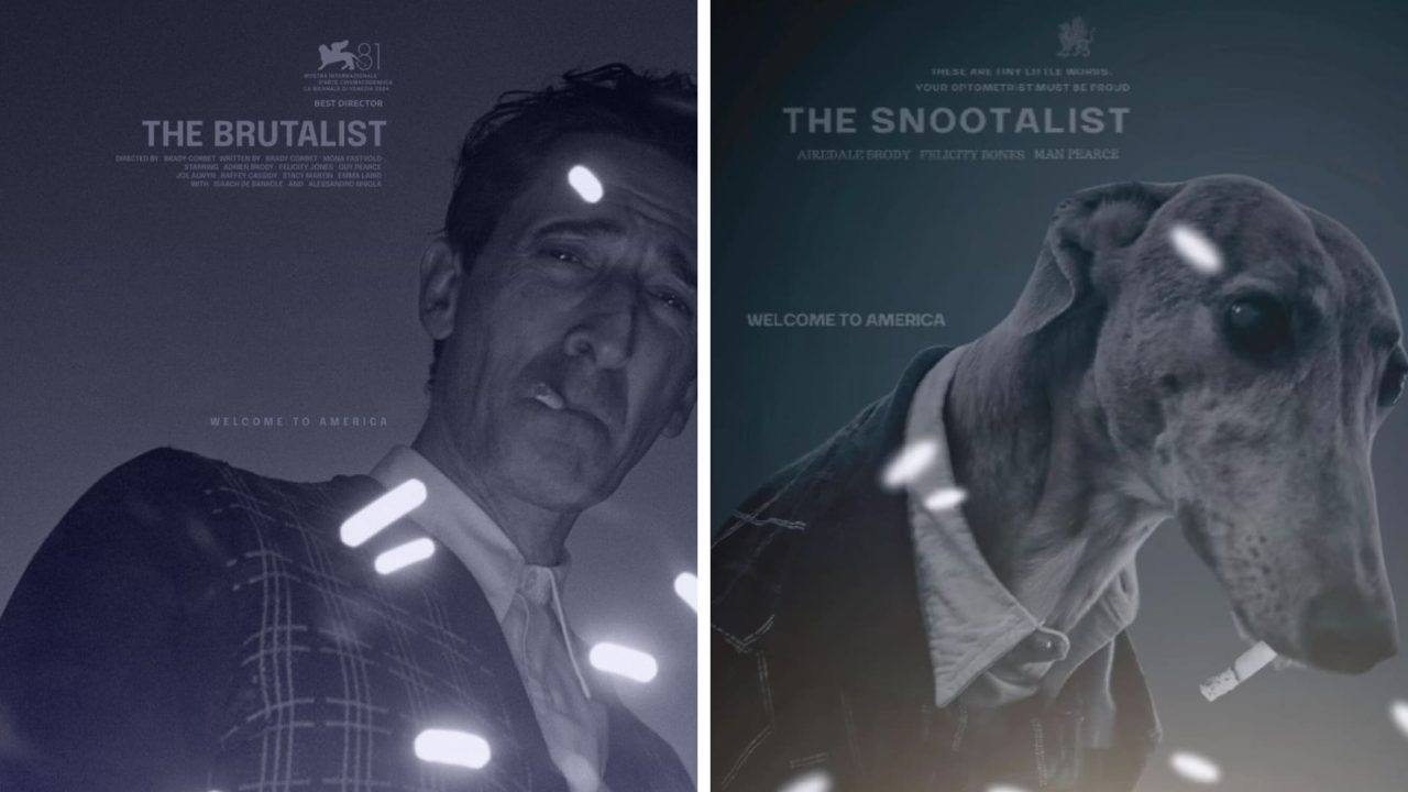 poster de los oscar 2025 con perritos